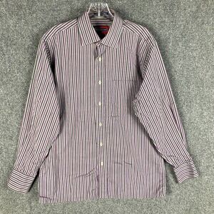 Peter England Dress Shirt Men's 40 CM Medium Nuevo Fit 100% Cotton Striped‎